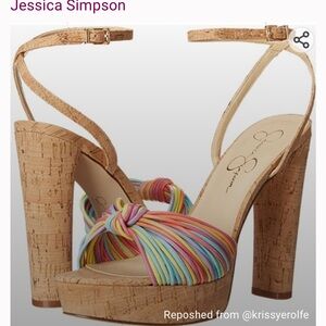 Jessica Simpson Rainbow Cork Heels